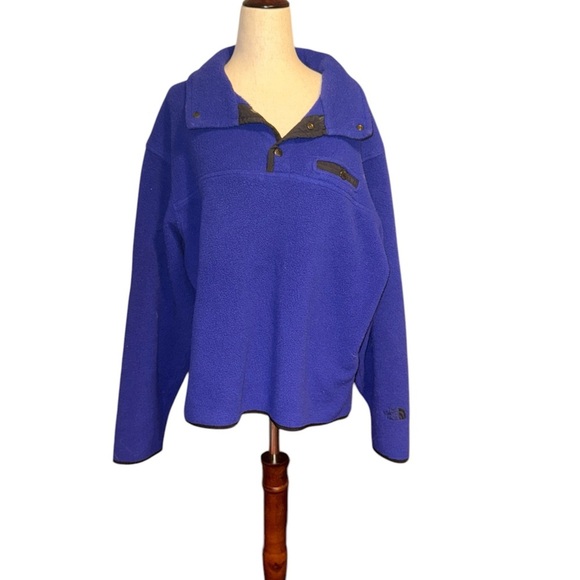 The North Face Blue Fleece Pullover - Picture 1 of 4